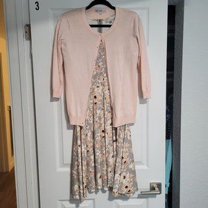 Matching dress and cardigan
